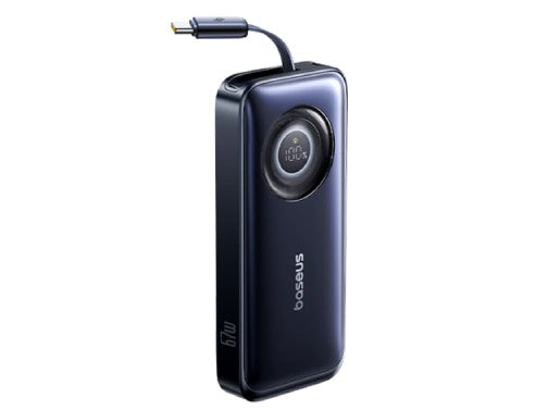 Baseus EnerCore CR11 Power Bank with Retractable Cable - 20000mAh / 67W / Cosmic Black