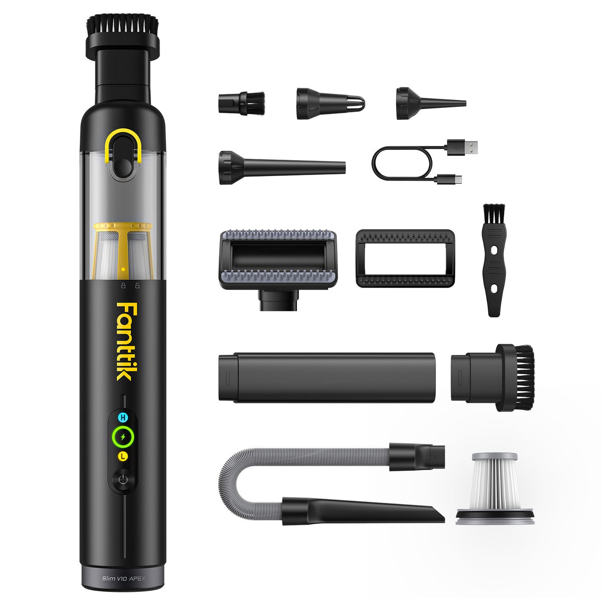 Fanttik Slim V10 APEX Cordless Handheld Vacuum Cleaner - Black