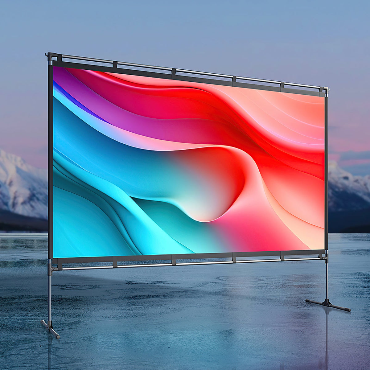 JMGO 100 Inch Portable Projector Screen with Stand