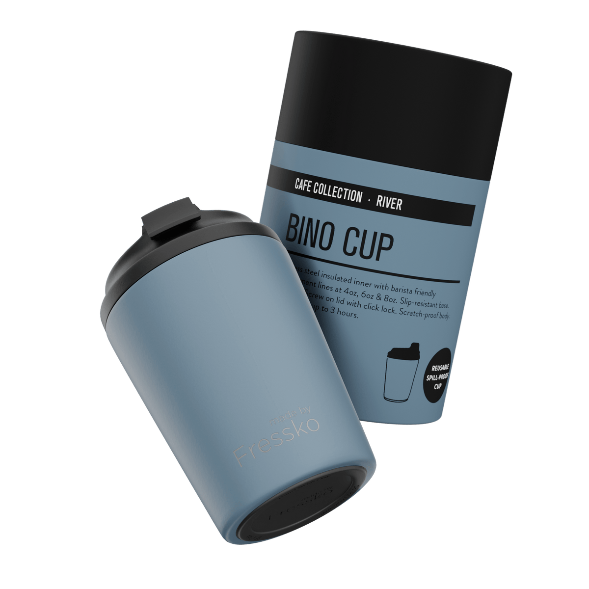 Fressko Bino 227ml / 8oz Cup - Stainless Steel - River