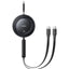 Baseus Free2Pull Mini 2-in-1 Retractable Fast charging Cable - USB-C / 100W / 1.2 Meter / Cosmic Black