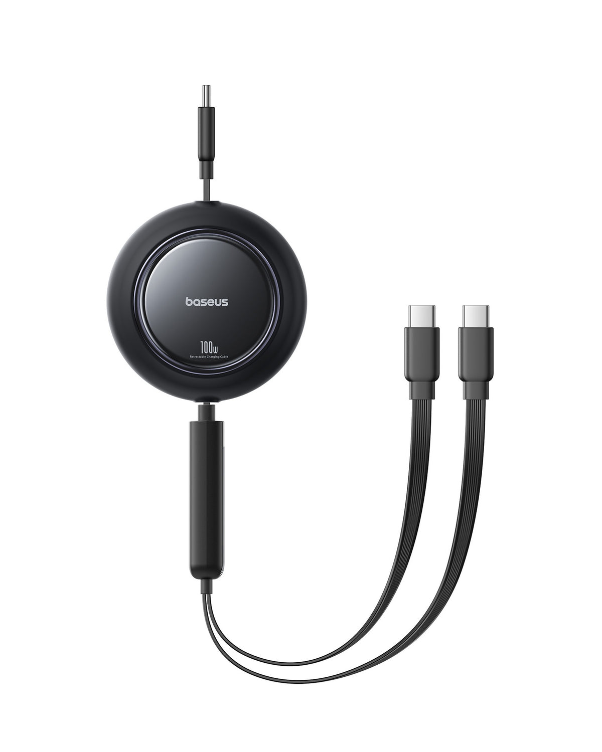 Baseus Free2Pull Mini 2-in-1 Retractable Fast charging Cable - USB-C / 100W / 1.2 Meter / Cosmic Black