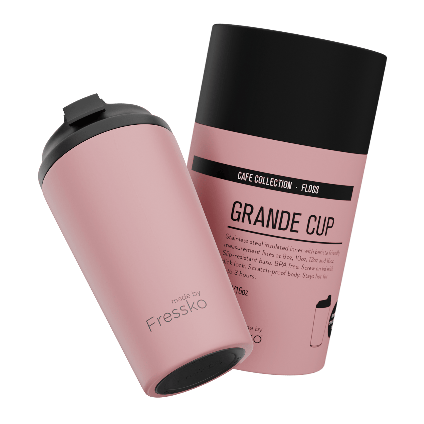 Fressko Grande 475ml / 16oz Cup - Stainless Steel - Floss