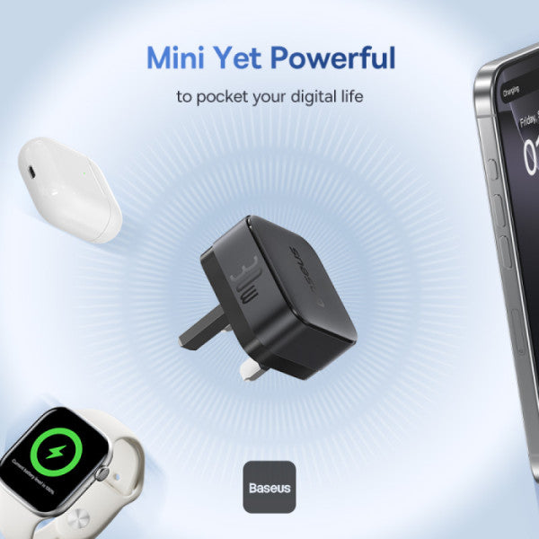 Baseus Palm Fast Charger with Cable - USB-C / 30W / Cluster Black