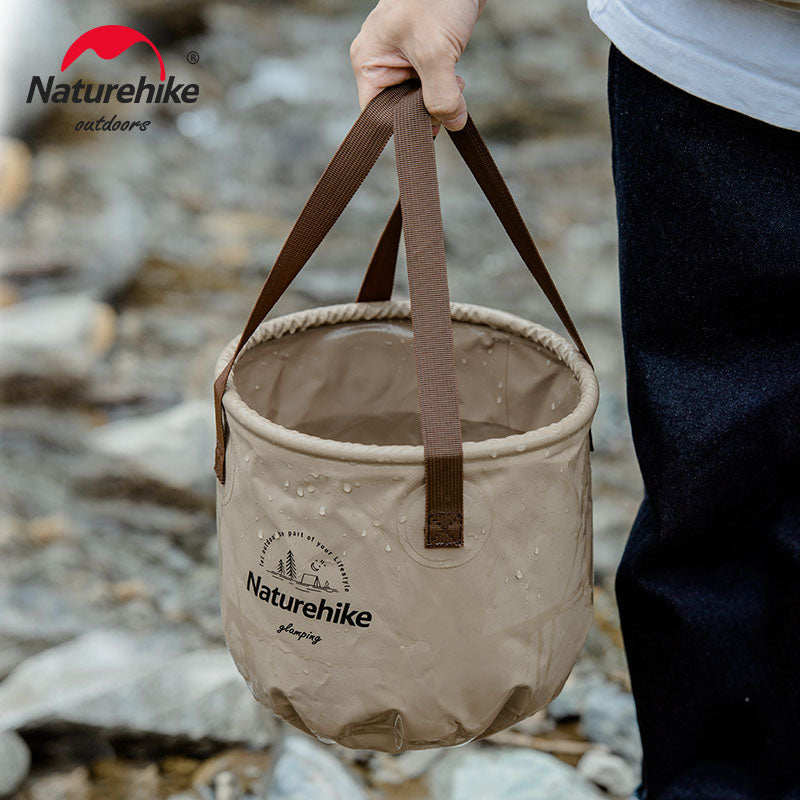 Naturehike Foldable Round Bucket - Light Brown (20L)