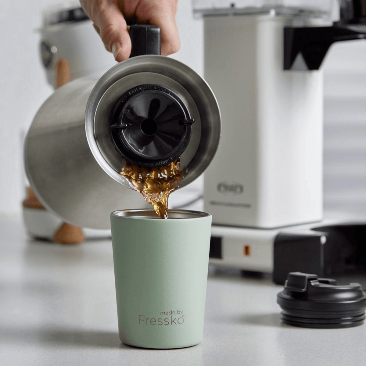 Fressko Bino 227ml / 8oz Cup - Stainless Steel - Sage