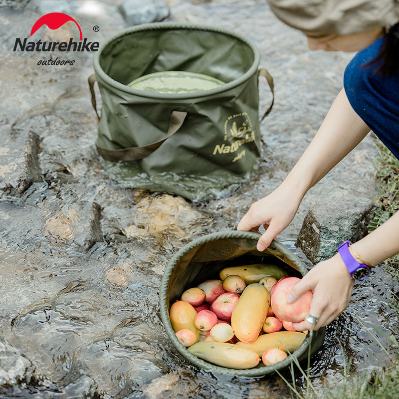 Naturehike Foldable Round Bucket - Light Brown (20L)