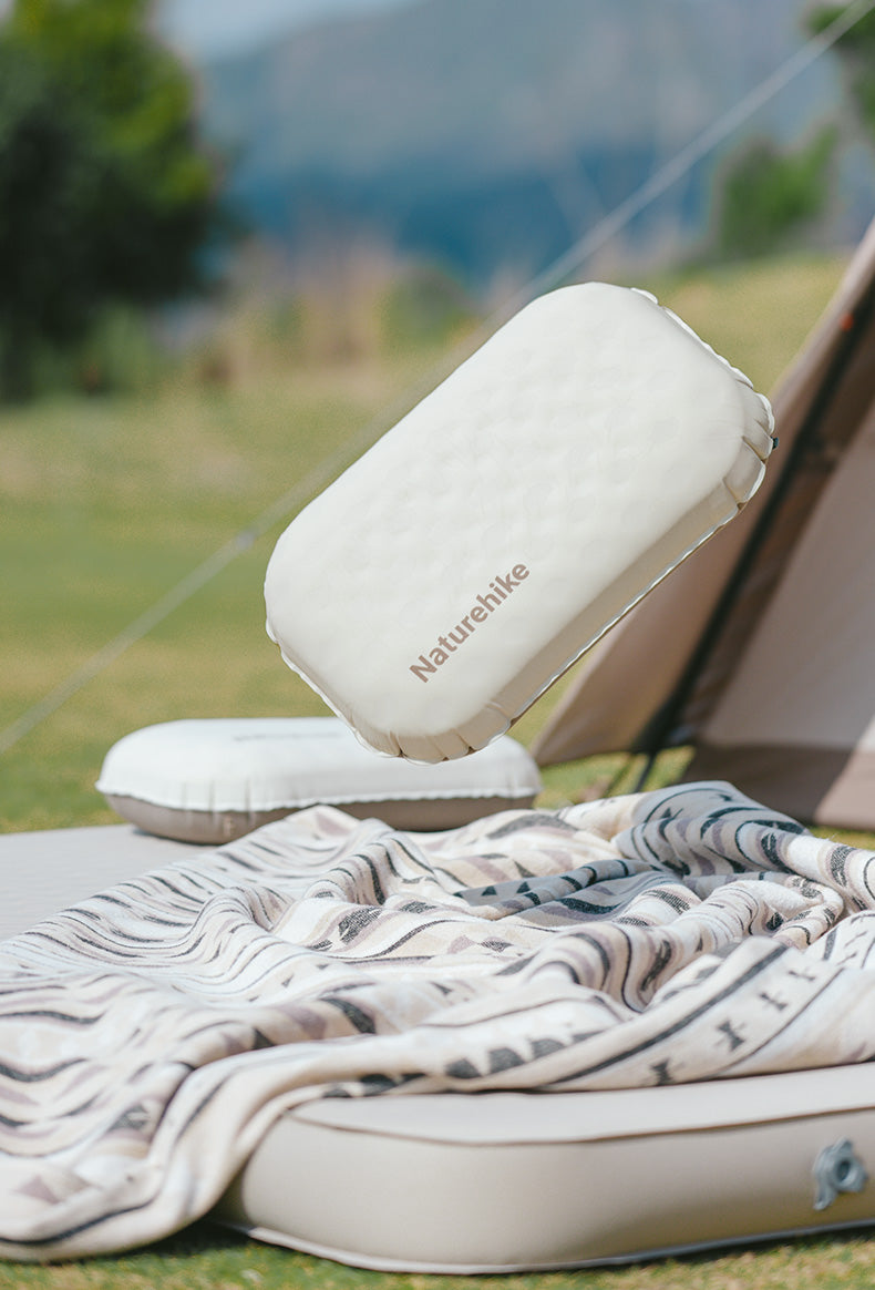 Naturehike Yugu 2-in-1 Sponges Inflatable Pillow - Champagne Brown (L)
