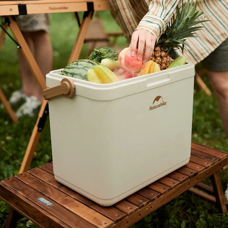 Naturehike Lamando 24H Outdoor Antibacterial Cooler Box - Beige Grey (13L)