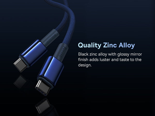 Baseus Tungsten Gold Fast Charging Cable - USB-C / 100W / 1 Meter / Blue