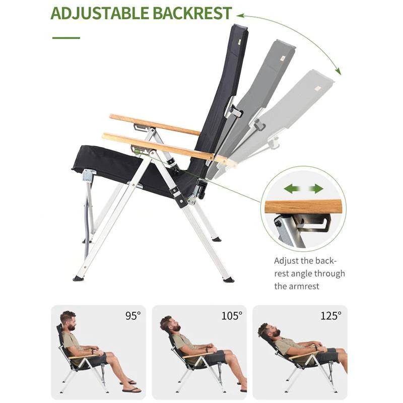 Naturehike TY03 Tall Recliner Lying Chair - Khaki
