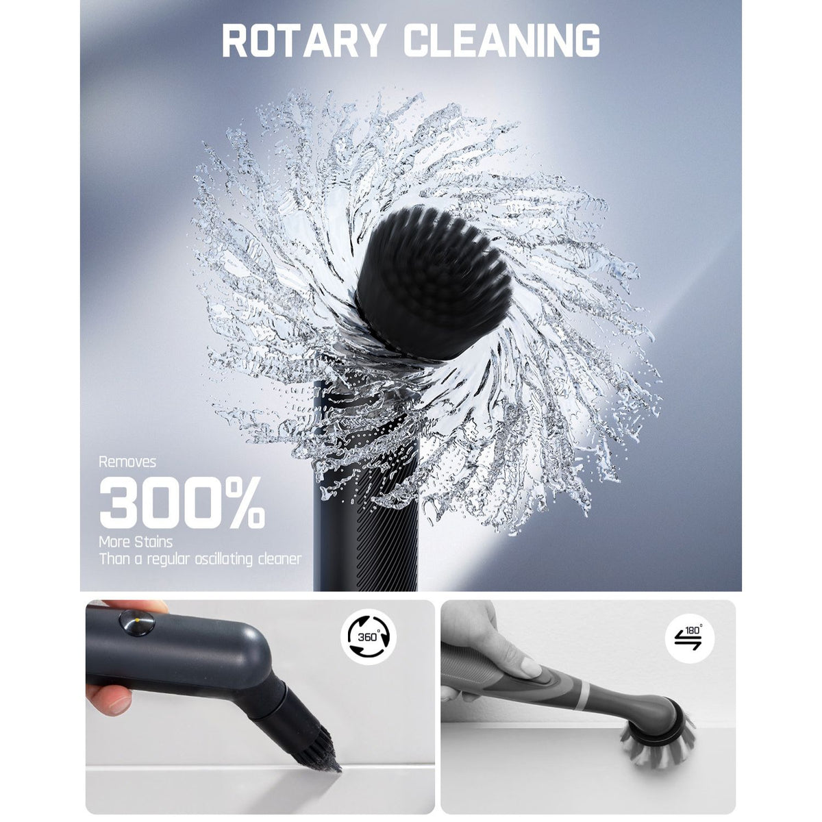 Fanttik G9 Handy Cordless Spin Scrubber - Black