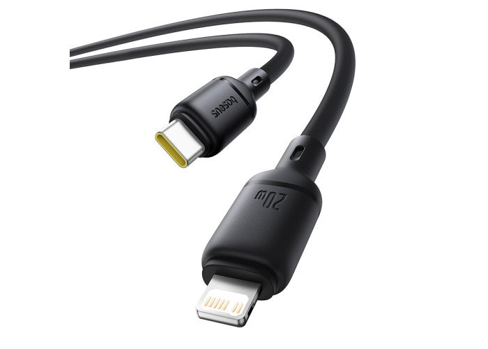 Baseus Silky Series Fast Charging Cable - USB-C / Lightning / 20W / 1 Meter / Cluster Black