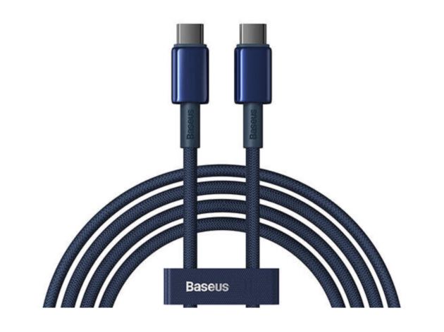 Baseus Tungsten Gold Fast Charging Cable - USB-C / 100W / 1 Meter / Blue
