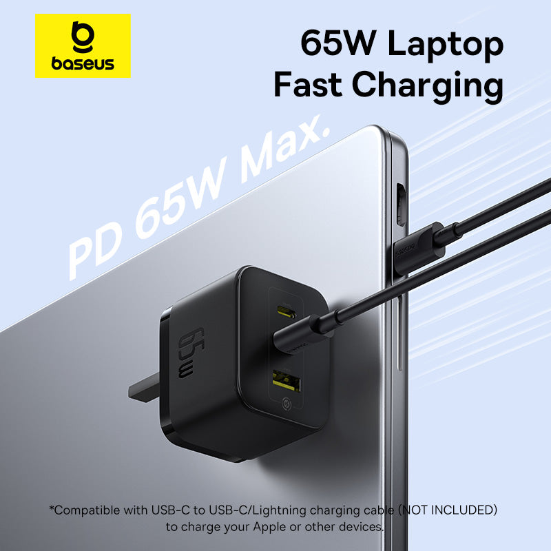 Baseus Palm Fast Charger - 65W / USB-A / USB-C / Cosmic Black