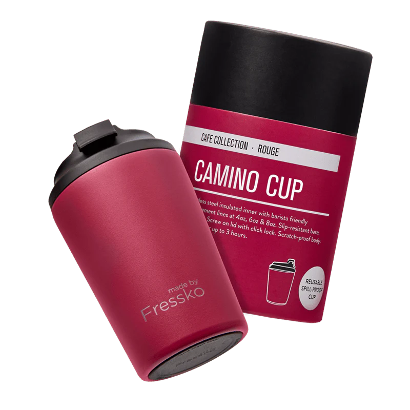 Fressko Camino 340ml / 12oz Cup - Stainless Steel - Rouge