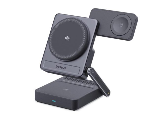 Baseus PicoGo AF21 Portable 3-in-1 Qi2.2 Wireless Charger - 35W / Cosmic Black