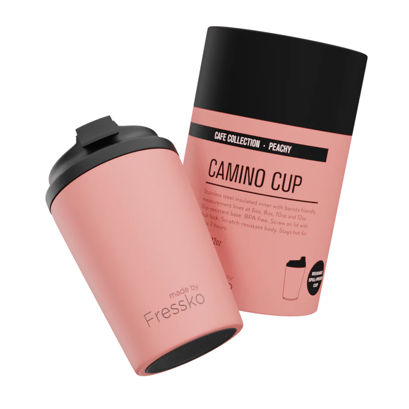 Fressko Camino 340ml / 12oz Cup - Stainless Steel - Peachy