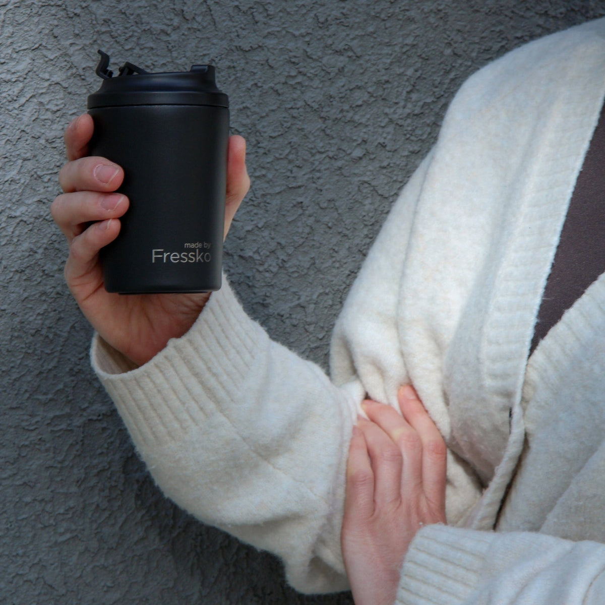 Fressko Bino 227ml / 8oz Cup - Stainless Steel - Coal