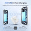 Baseus Palm Fast Charger with Cable - USB-C / 30W / Moon White