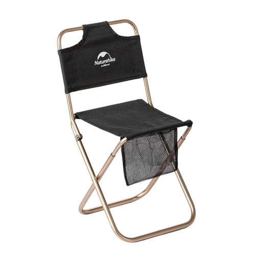 Naturehike MZ01 Foldable Stools With Back - Black