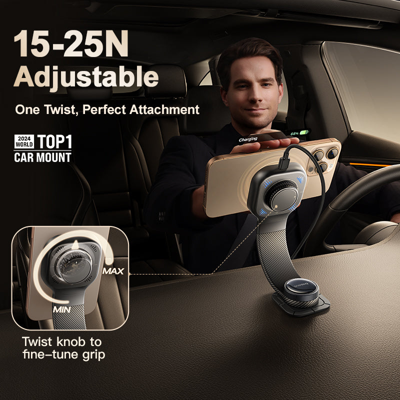 Baseus PrimeTrip C03Pro Magnetic Wireless Car Charger Mount - Cosmic Black