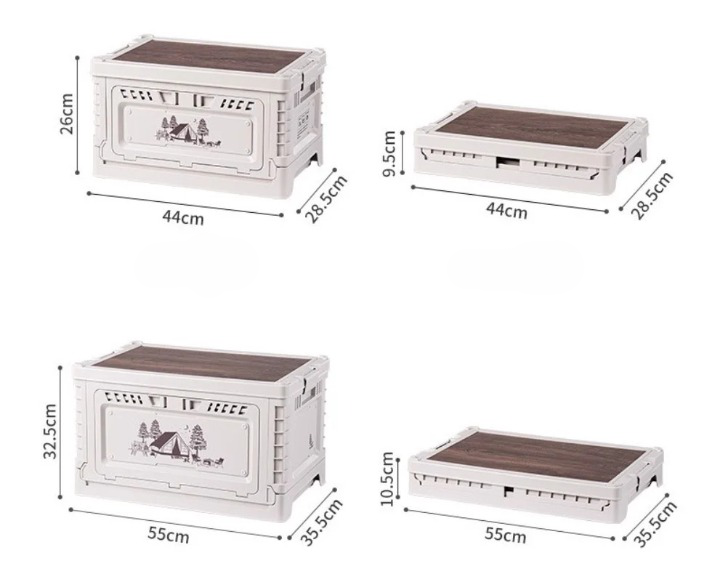 Naturehike Ling Yue S PP Folding Storage Box - Light Beige (50L)