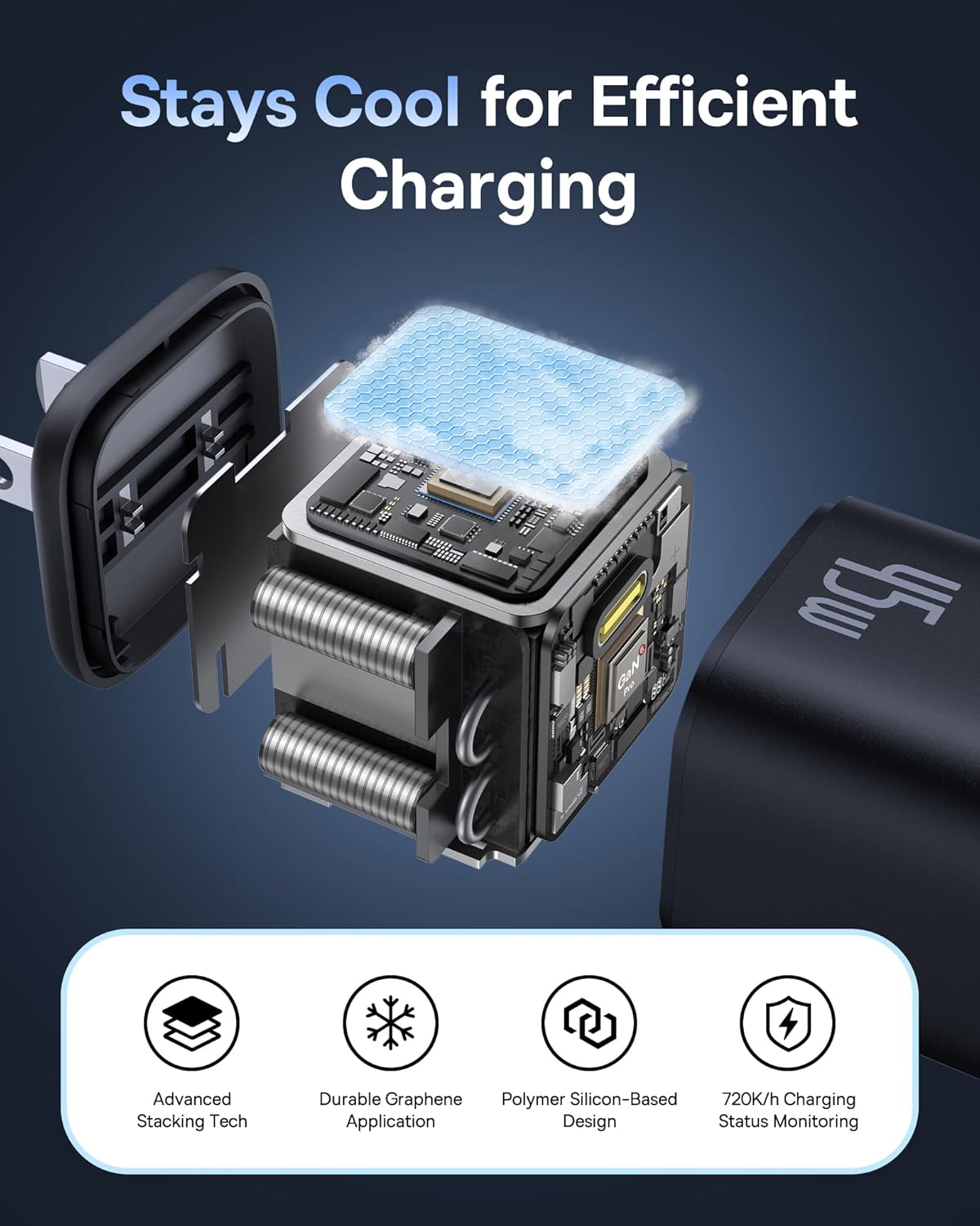 Baseus PicoGo AE11 GaN Fast Charger - 45W / USB-C / Cosmic Black