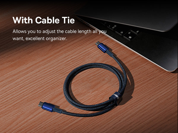 Baseus Tungsten Gold Fast Charging Cable - USB-C / 100W / 1 Meter / Blue