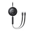 Baseus Free2Pull Mini 2-in-1 Retractable Fast charging Cable - USB-C / 100W / 1.2 Meter / Cosmic Black