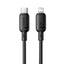 Baseus Silky Series Fast Charging Cable - USB-C / Lightning / 20W / 1 Meter / Cluster Black