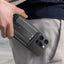 ESR Magsafe Leather Grip Wallet - Black Carbon Fiber