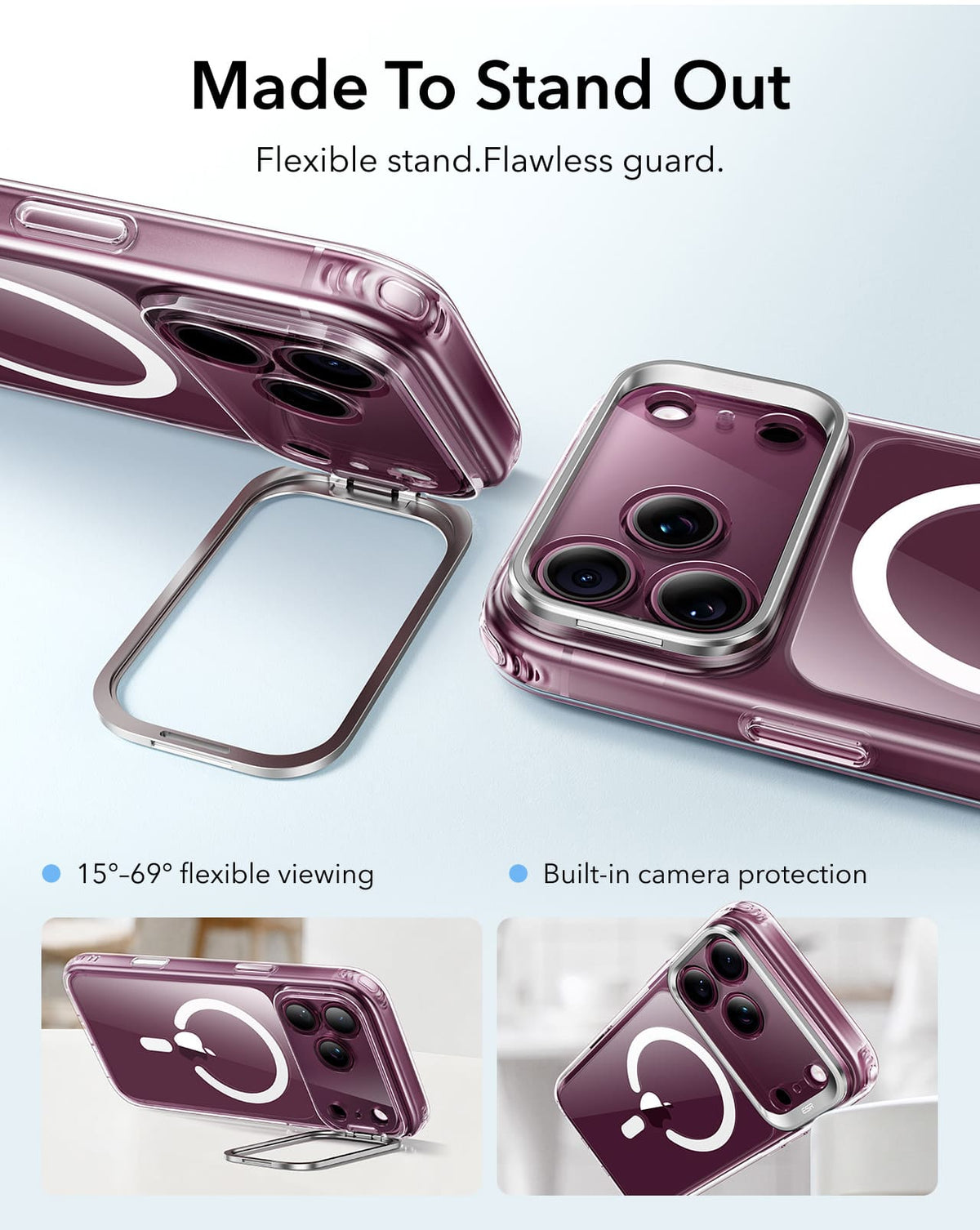 ESR Classic Hybrid Magnetic Case For Apple iPhone 18 Pro/Apple iPhone 17 Pro - Clear