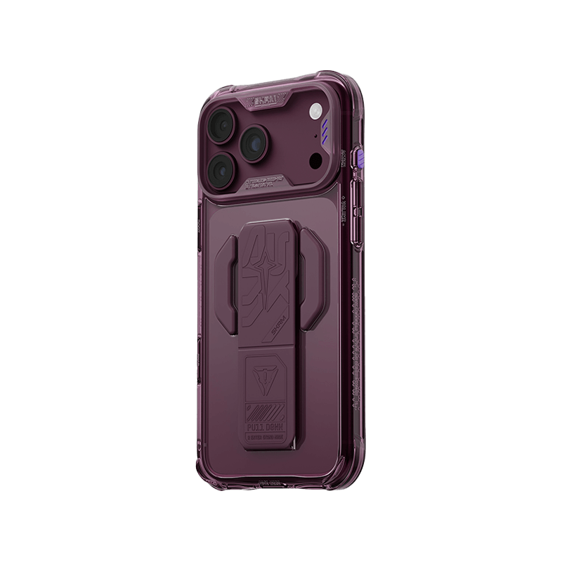 SkinArma Helio CE MagSafe Case With Grip Stand for iPhone 18 Pro - Burgundy