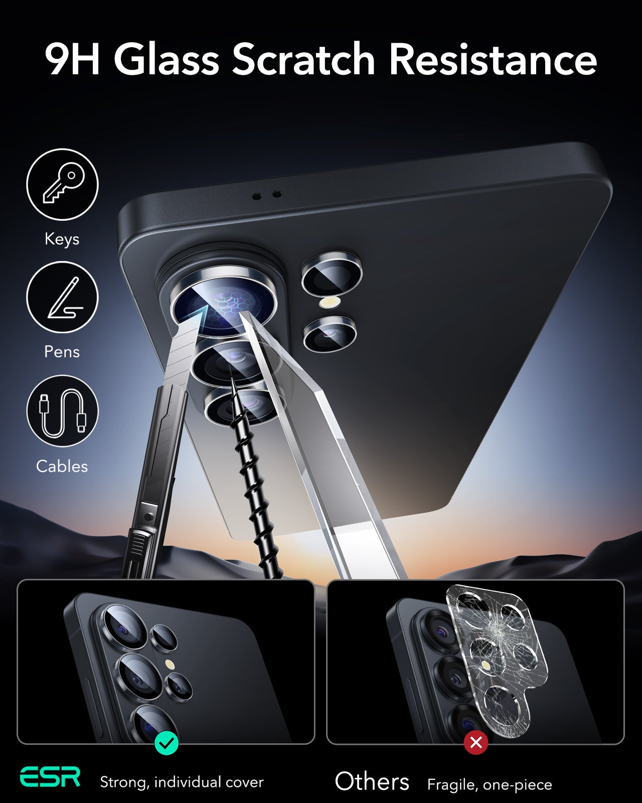 ESR Armorite Camera Glass Protectors For Samsung Galaxy S26 Ultra - Clear