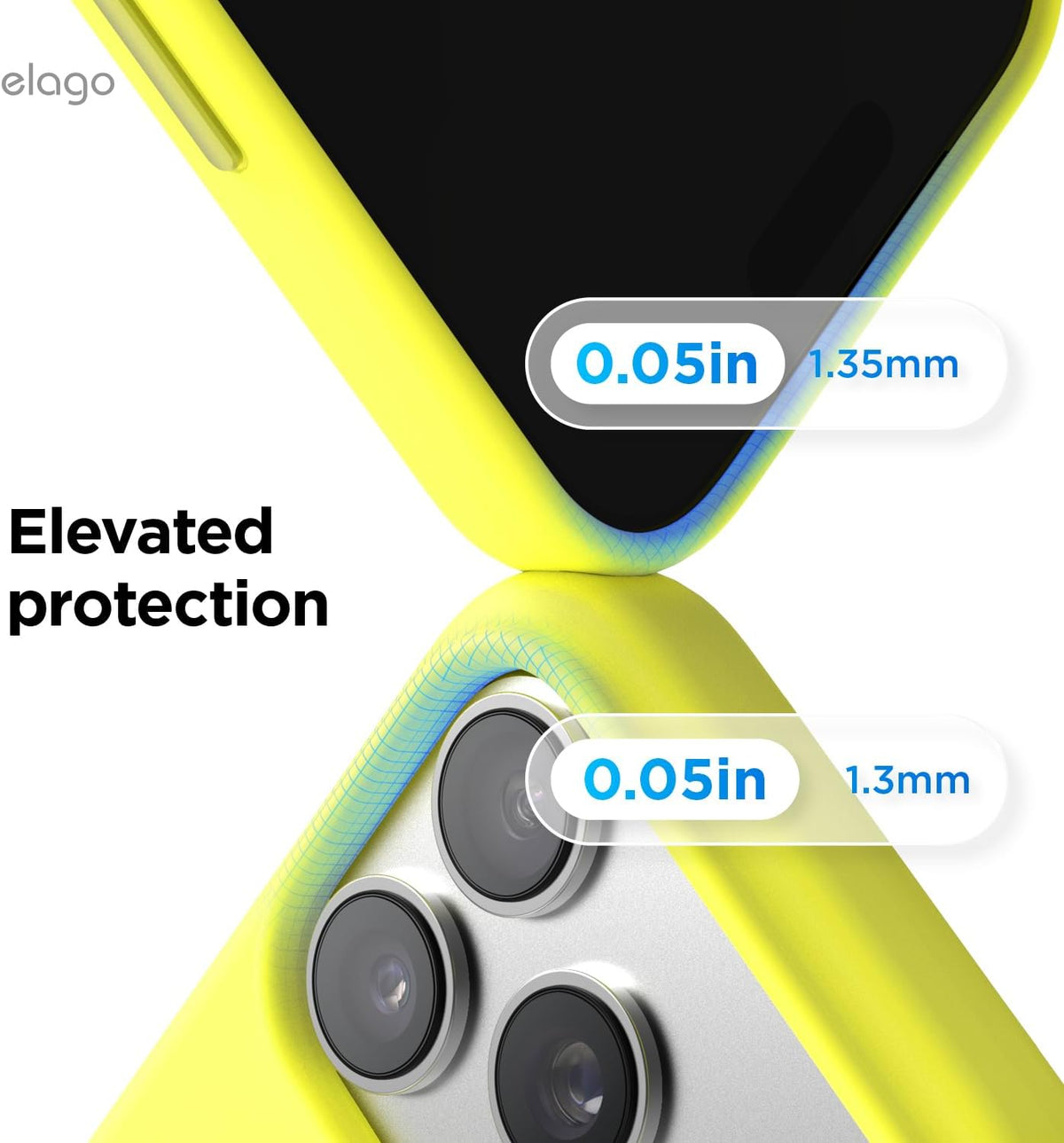 Elago Magnetic Silicone Case (Camera Control Key Included) For Apple iPhone 18 Pro Max / Apple iPhone 17 Pro Max - Neon Yellow