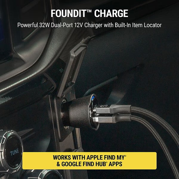 Scosche FoundIT™ Pro Finder - 32W USB-C®/ USB-A® Charger & Locator for Android & iOS - Black