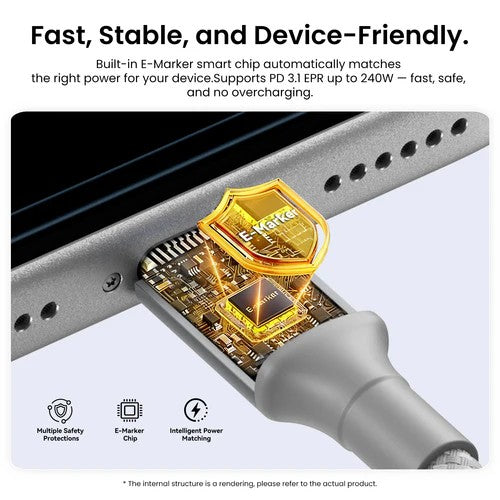 Vention Magnetic Cable USB 2.0 C Male to C Male  Cable - 1 Meter / Orange