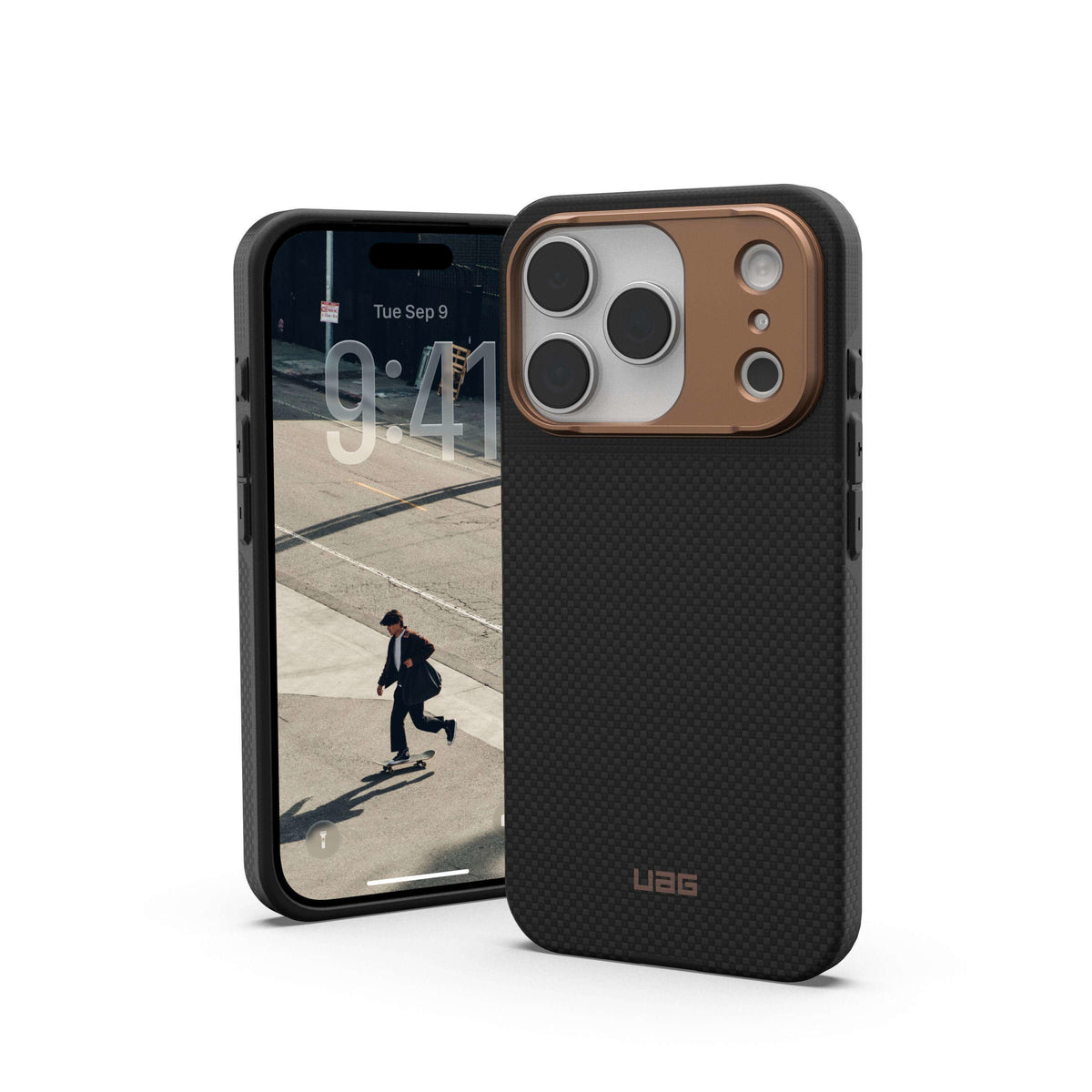 UAG Fiber Armor Magsafe Kevlar Case For Apple iPhone 17 Pro - Graphite/Bronze