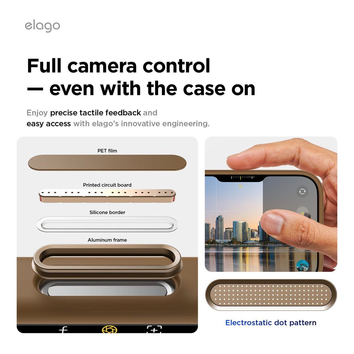 Elago iPhone 17 Pro Magnetic Silicone Case (Camera Control Key Included)  - Brown