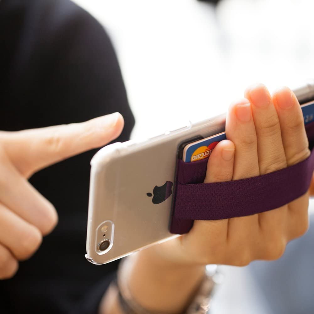 Sinjimoru Sinji Pouch Band Grip With Card Wallet - Black