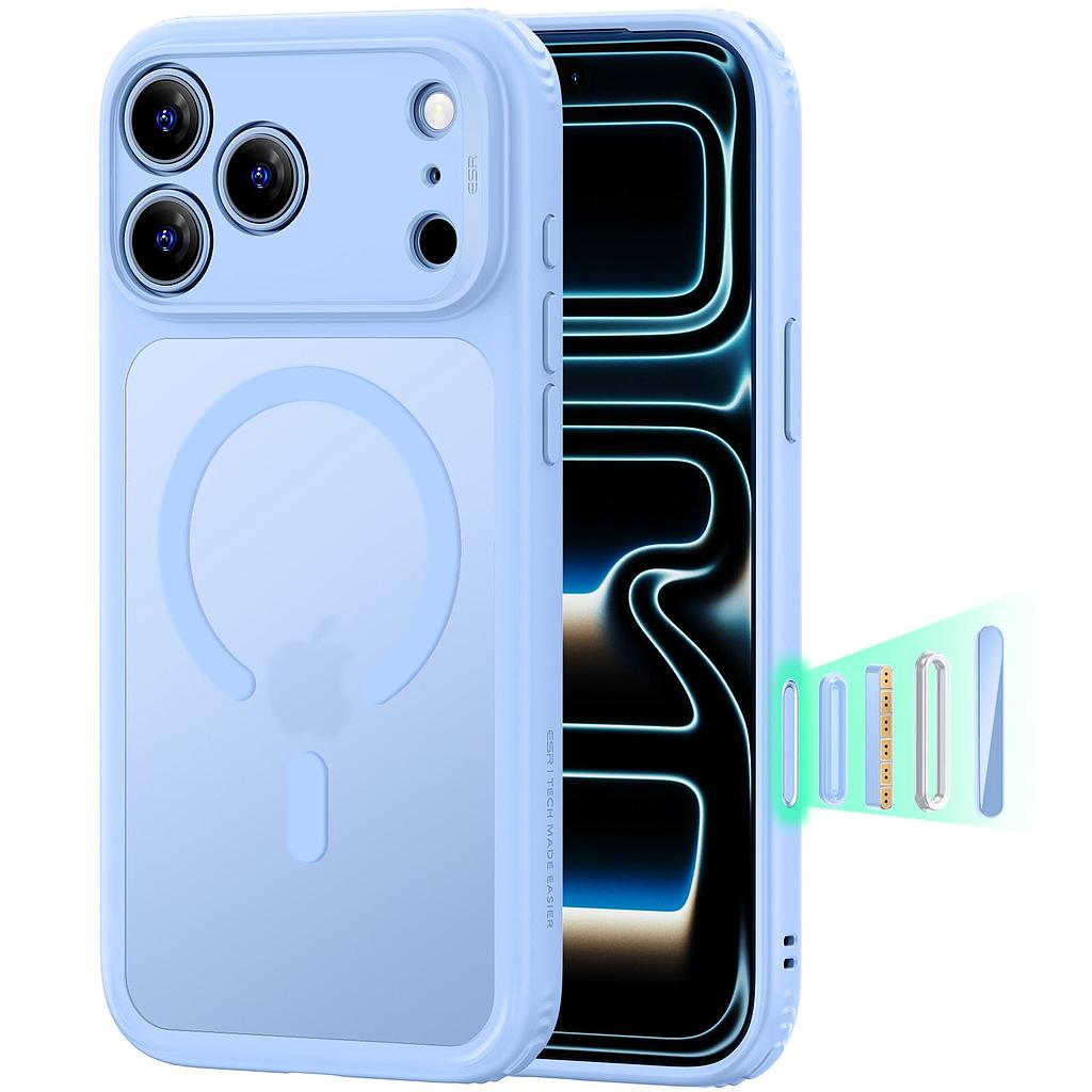 ESR Classic Hybrid Magnetic Case (Camera Control) For Apple iPhone 18 Pro Max/Apple iPhone 17 Pro Max - Frosted Light Blue