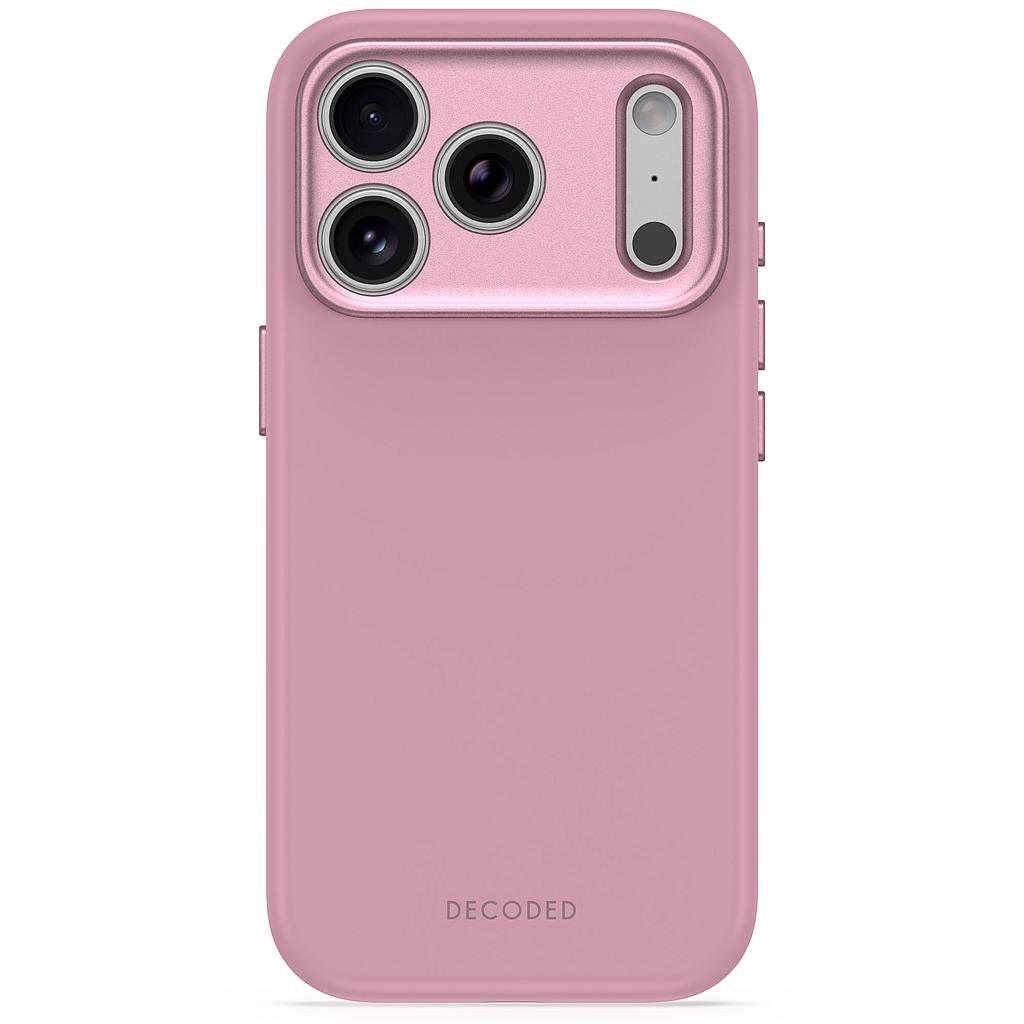 Decoded AntiMicrobial Silicone Backcover Case For Apple iPhone 18 Pro Max / Apple iPhone 17 Pro Max - Rose Quartz