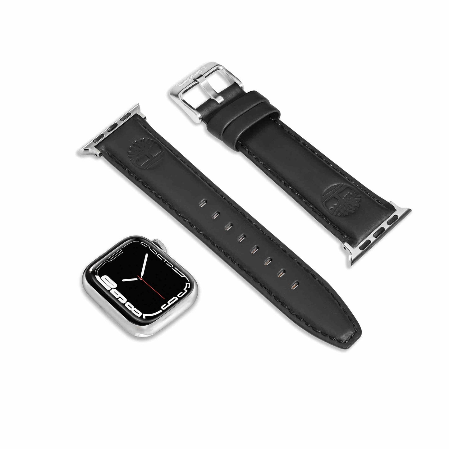 Timberland Lacandon Apple Watch Ultra/45/44/42mm Smart Watch 22mm Leather Strap - Black Leather Accessories > Smart