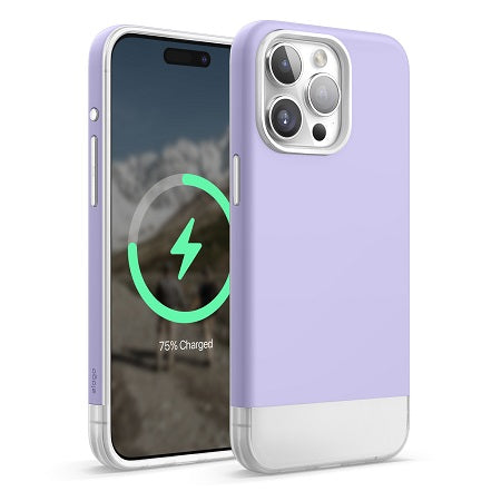 Elago Iphone 15 Pro Max Magsafe Glide Case - Purple / Transparent