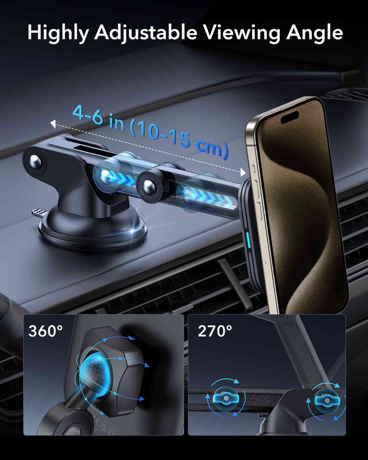 ESR Dashboard Wireless Charger Qi2