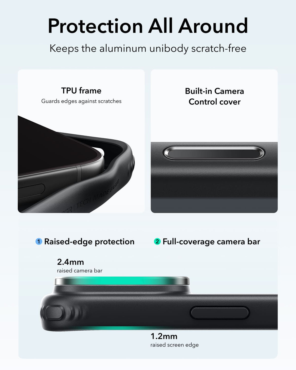 ESR Classic Hybrid Magnetic Case For Apple iPhone 18 Pro Max/Apple iPhone 17 Pro Max - Clear Black