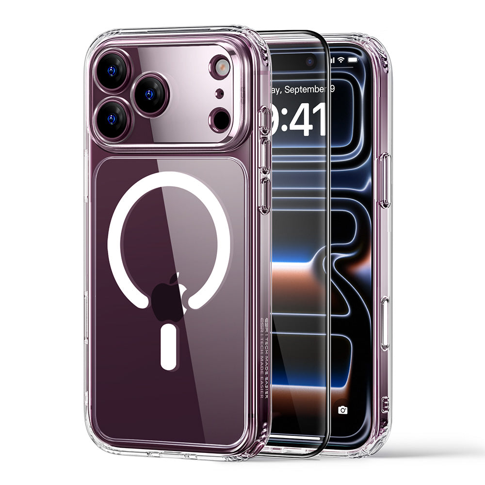 ESR Classic Hybrid Magnetic Case Set For Apple iPhone 18 Pro/Apple iPhone 17 Pro - Clear