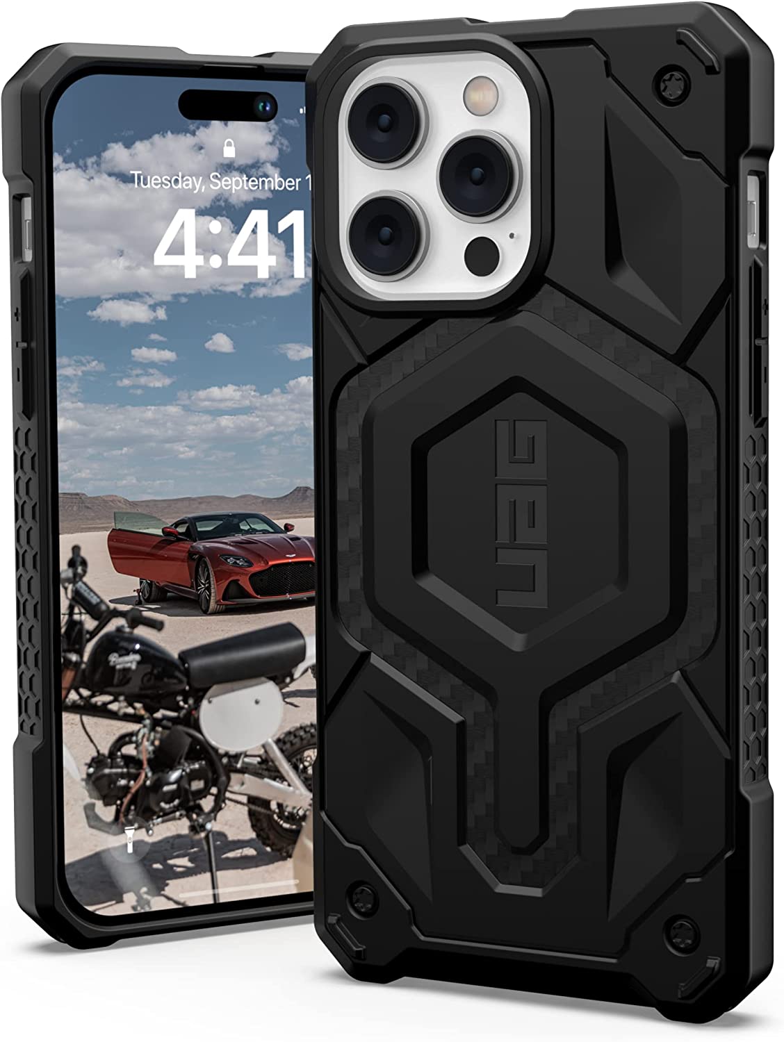 UAG Iphone 14 Pro Max Magsafe Monarch Pro Case - Carbon Fiber