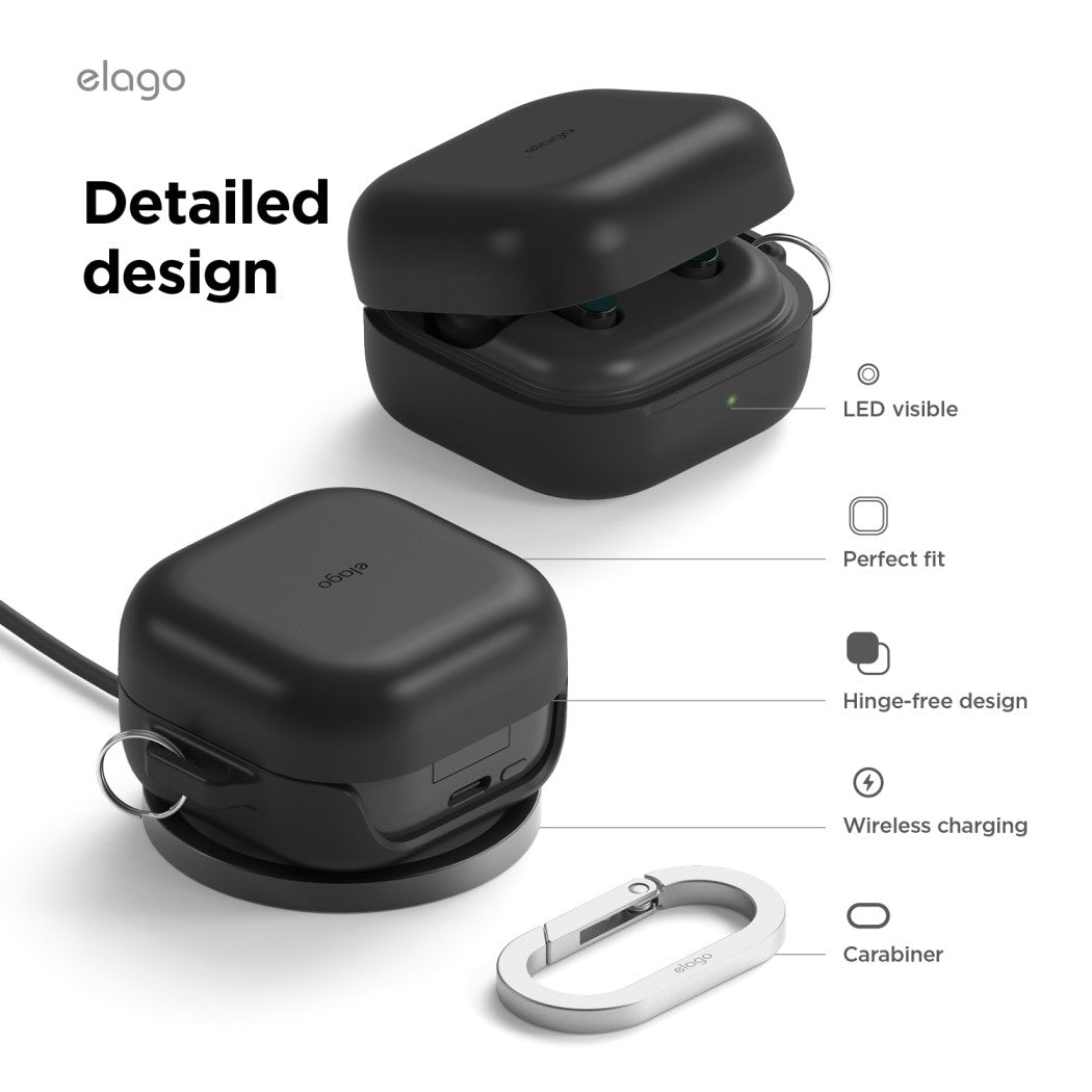 Elago Silicone Hang Case - Samsung Galaxy Buds 4 / 4 Pro / Black